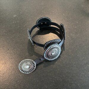 Black Western Concho Belt – 44” Length